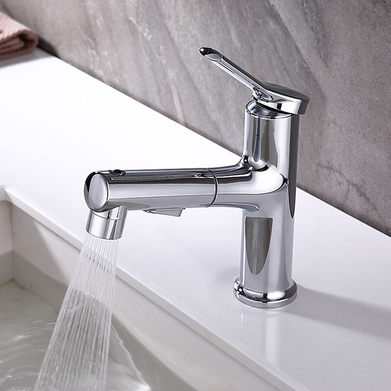 Modern Bathroom Faucet, Brass Bathroom Mixer Tap With Pull-out Spray,  Countertop Basin Faucet, Hot And Cold Water Hand Wash Available
