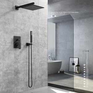 LAZ HOME 10 Inches Shower Faucet Bathroom Rain Volume Control Complete  Shower System